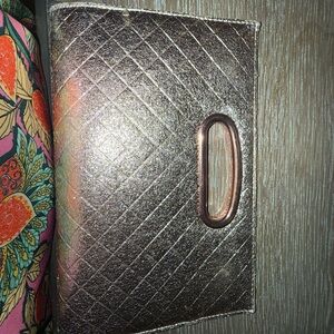 Metallic Quilted Clutch
